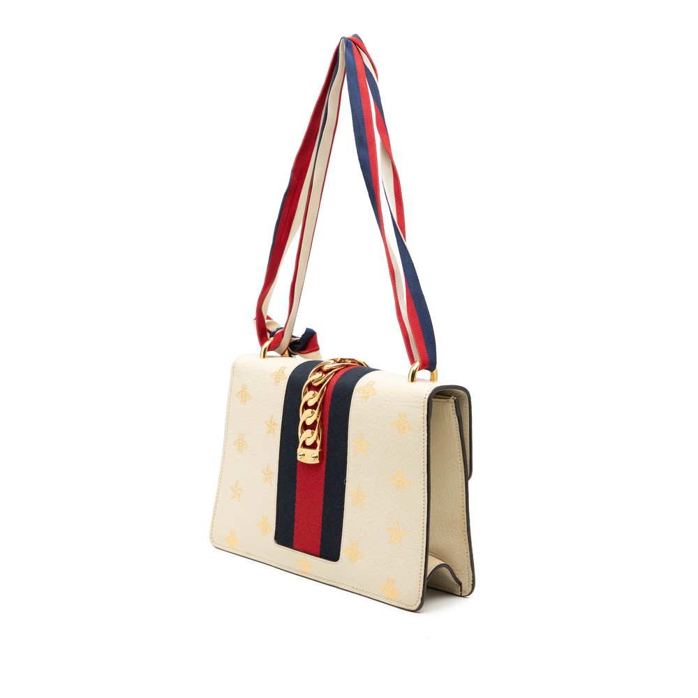 Pre-Loved Gucci Small Calfkin Bee Star Sylvie Satchel - Picture 2 of 7